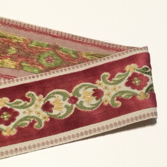 Cherry Red Velveteen Textile Trim - 2 Yards - Picture 3 of 4